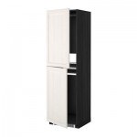 МЕТОД Высок шкаф д холодильн/мороз - 60x60x200 см, Лаксарби белый, под дерево черный