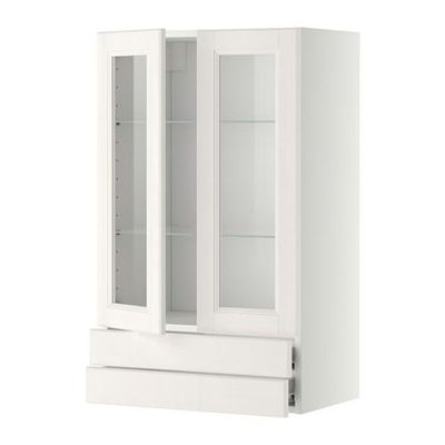 МЕТОД / ФОРВАРА Навесной шкаф/2 стек дв/2 ящика - 60x100 см, Лаксарби белый, белый МЕТОД / ФОРВАРА Навесной шкаф/2 стек дв/2 ящика - 60x100 см, Лаксарби белый, белый