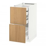 МЕТОД / МАКСИМЕРА Напл шк 2 фрнт/2низ/1срд/1 выс ящ - белый, Экестад дуб, 40x60 см МЕТОД / МАКСИМЕРА Напл шк 2 фрнт/2низ/1срд/1 выс ящ - белый, Экестад дуб, 40x60 см