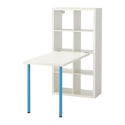KALLAX стол, комбинация белый/синий