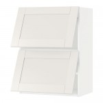 МЕТОД Навесной шкаф/2 дверцы, горизонтал - белый, Сэведаль белый, 60x80 см