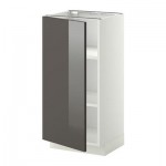 МЕТОД Напольный шкаф с полками - 40x37 см, Рингульт глянцевый серый, белый МЕТОД Напольный шкаф с полками - 40x37 см, Рингульт глянцевый серый, белый