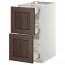 МЕТОД / МАКСИМЕРА Напольный шкаф/2фасада/3ящика - белый, Эдсерум под дерево коричневый, 40x60 см
