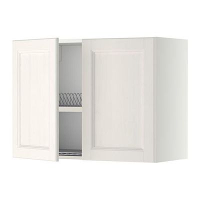 МЕТОД Навесной шкаф с посуд суш/2 дврц - 80x60 см, Лаксарби белый, белый