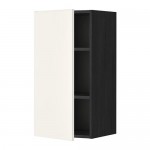 METOD шкаф навесной с полкой черный/Веддинге белый 40x80 см