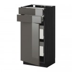 МЕТОД / ФОРВАРА Нплн шк двр/2фрнт/2нзк/2срд ящ - под дерево черный, Рингульт глянцевый серый, 40x37 см МЕТОД / ФОРВАРА Нплн шк двр/2фрнт/2нзк/2срд ящ - под дерево черный, Рингульт глянцевый серый, 40x37 см