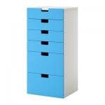 СТУВА Комбинация для хранения с ящиками - белый/синий