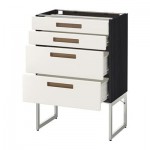 МЕТОД / ФОРВАРА Нплн шк 4 фронт/2 низк/2средн ящ - 60x37x60 см, Мэрста белый, под дерево черный МЕТОД / ФОРВАРА Нплн шк 4 фронт/2 низк/2средн ящ - 60x37x60 см, Мэрста белый, под дерево черный