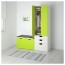 СТУВА Комбинация д/хранен со скамьей - белый/зеленый