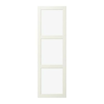 БЕСТО ВАССБО Стеклянная дверь - белый, 60x192 см