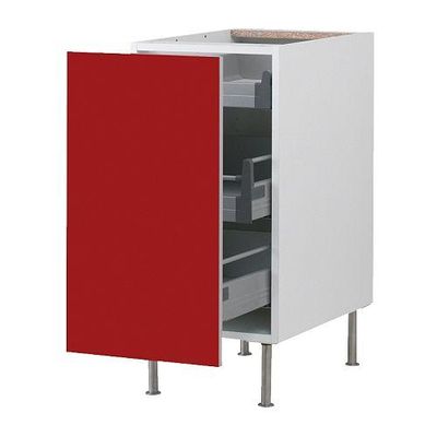 ФАКТУМ Напольный шкаф с выдвижной секцией - Абстракт красный, 60 см