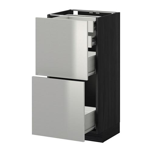 МЕТОД / ФОРВАРА Нплн шк 2фрнт/2низк/2 выс/2срдн ящ - под дерево черный, Гревста нержавеющ сталь, 40x37 см МЕТОД / ФОРВАРА Нплн шк 2фрнт/2низк/2 выс/2срдн ящ - под дерево черный, Гревста нержавеющ сталь, 40x37 см