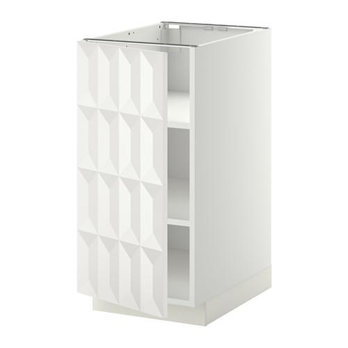 METOD напольный шкаф с полками белый/Гэррестад белый 40x61.8x88 cm