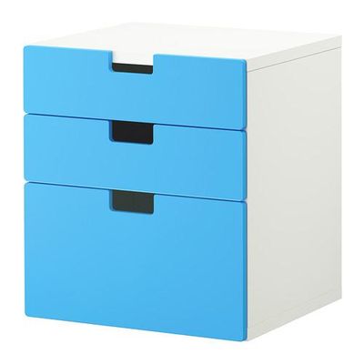 СТУВА Комод с 3 ящиками - синий