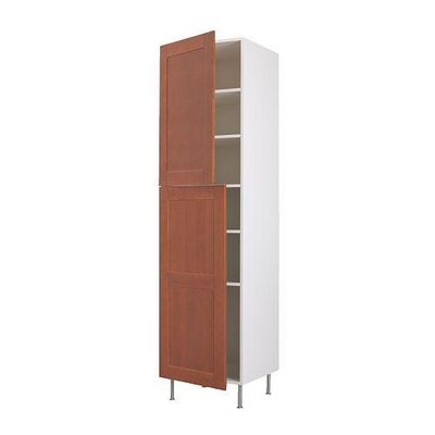 ФАКТУМ Высок шкаф с полками - Эдель классический коричневый, 60x233 см