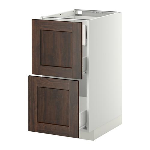 МЕТОД / ФОРВАРА Наполн шк 2 фрнт/3 средн ящ - белый, Эдсерум под дерево коричневый, 40x60 см МЕТОД / ФОРВАРА Наполн шк 2 фрнт/3 средн ящ - белый, Эдсерум под дерево коричневый, 40x60 см