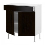 ФАКТУМ Напол шкаф/полки/ящик/2двери - Рамшё черно-коричневый, 80x37 см ФАКТУМ Напол шкаф/полки/ящик/2двери - Рамшё черно-коричневый, 80x37 см