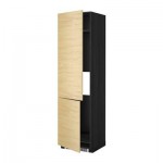 МЕТОД Высокий шкаф д/холод/мороз/2дверцы - Тингсрид под березу, под дерево черный МЕТОД Высокий шкаф д/холод/мороз/2дверцы - Тингсрид под березу, под дерево черный