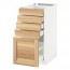 МЕТОД / МАКСИМЕРА Напольный шкаф с 5 ящиками - белый, Торхэмн естественный ясень, 40x60 см
