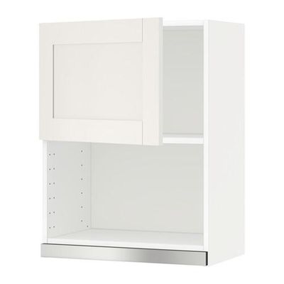 МЕТОД Навесной шкаф для СВЧ-печи - 60x80 см, Сэведаль белый, белый