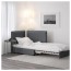ВАЛЛЕНТУНА Секция дивана-кровати со спинкой - Хилларед темно-серый, Хилларед темно-серый