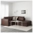ВИМЛЕ 3-местный угловой диван - с открытым торцом/Фарста темно-коричневый