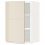 МЕТОД Шкаф навесной с полкой - белый, Воксторп глянцевый светло-бежевый, 40x60 см