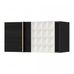 МЕТОД Шкаф навесной угловой - под дерево черный, Гэррестад белый