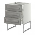 МЕТОД / МАКСИМЕРА Нплн шк 3 фрнт/3 средн ящика - белый, Будбин серый, 60x60x60 см МЕТОД / МАКСИМЕРА Нплн шк 3 фрнт/3 средн ящика - белый, Будбин серый, 60x60x60 см