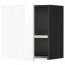 МЕТОД Шкаф навесной с сушкой - под дерево черный, Рингульт глянцевый белый, 60x60 см