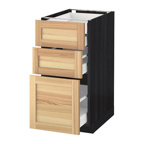 МЕТОД / МАКСИМЕРА Нплн шк 3 фрнт/2нзк/1срд/1вс ящ - под дерево черный, Торхэмн естественный ясень, 40x60 см МЕТОД / МАКСИМЕРА Нплн шк 3 фрнт/2нзк/1срд/1вс ящ - под дерево черный, Торхэмн естественный ясень, 40x60 см