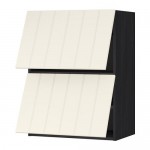 МЕТОД Навесной шкаф/2 дверцы, горизонтал - под дерево черный, Хитарп белый с оттенком, 60x80 см МЕТОД Навесной шкаф/2 дверцы, горизонтал - под дерево черный, Хитарп белый с оттенком, 60x80 см