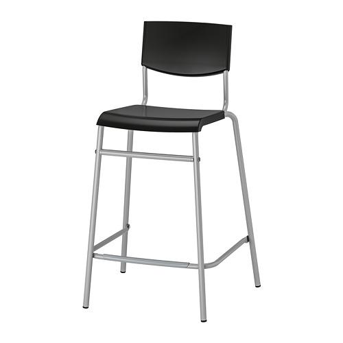 STIG bar stool black / 54x44x90 cm (101.527.00) - price, where to buy