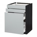 МЕТОД / МАКСИМЕРА Нплн шк с вдв мдл/2 фрнт - 60x60 см, Веддинге серый, под дерево черный