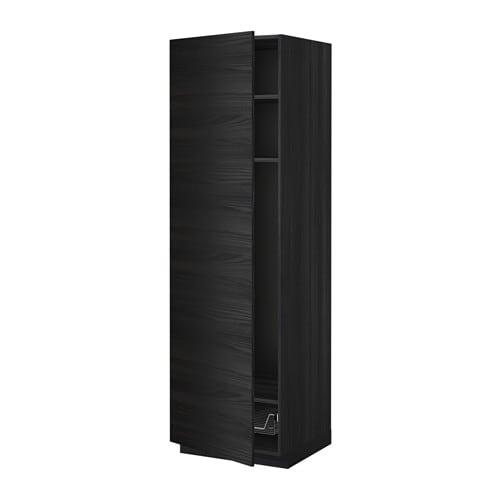 МЕТОД Выс шкаф с полками/проволоч корзин - под дерево черный, Тингсрид под дерево черный, 60x60x200 см МЕТОД Выс шкаф с полками/проволоч корзин - под дерево черный, Тингсрид под дерево черный, 60x60x200 см