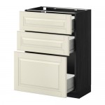 МЕТОД / ФОРВАРА Нплн шк 3 фрнт/3 средн ящика - под дерево черный, Будбин белый с оттенком, 60x37 см МЕТОД / ФОРВАРА Нплн шк 3 фрнт/3 средн ящика - под дерево черный, Будбин белый с оттенком, 60x37 см