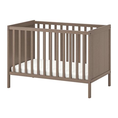 SUNDVIK cot baby gray-brown (702.485.64) - price, where to buy