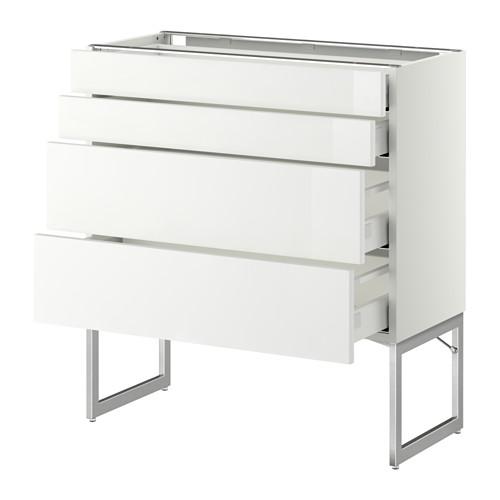 МЕТОД / МАКСИМЕРА Нплн шк 4 фронт/2 низк/2средн ящ - белый, Рингульт глянцевый белый, 80x37x60 см МЕТОД / МАКСИМЕРА Нплн шк 4 фронт/2 низк/2средн ящ - белый, Рингульт глянцевый белый, 80x37x60 см