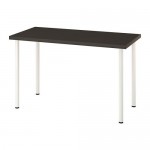 ADILS/LINNMON стол черно-коричневый/белый 60x74 cm