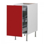 ФАКТУМ Напольный шкаф с выдвижной секцией - Абстракт красный, 50 см