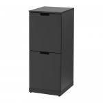 НОРДЛИ Комод с 2 ящиками - антрацит