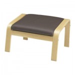 ПОЭНГ Табурет для ног - Робуст темно-коричневый, дубовый шпон