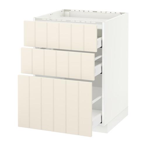 МЕТОД / МАКСИМЕРА Напольн шкаф/3фронт пнл/3ящика - белый, Хитарп белый с оттенком, 60x60 см МЕТОД / МАКСИМЕРА Напольн шкаф/3фронт пнл/3ящика - белый, Хитарп белый с оттенком, 60x60 см