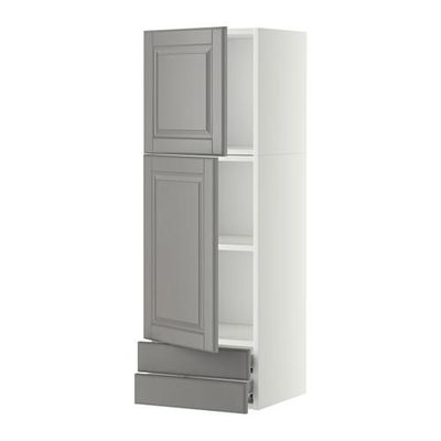 МЕТОД / ФОРВАРА Навесной шкаф/2дверцы/2ящика - 40x120 см, Будбин серый, белый МЕТОД / ФОРВАРА Навесной шкаф/2дверцы/2ящика - 40x120 см, Будбин серый, белый