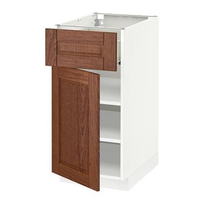 МЕТОД / ФОРВАРА Напольный шкаф с ящиком/дверью - 40x60 см, Филипстад коричневый, белый МЕТОД / ФОРВАРА Напольный шкаф с ящиком/дверью - 40x60 см, Филипстад коричневый, белый