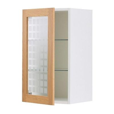 ФАКТУМ Навесной шкаф со стеклянной дверью - Тидахольм дуб, 40x70 см