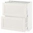 МЕТОД / МАКСИМЕРА Напольный шкаф с 2 ящиками - белый, Сэведаль белый, 80x37 см