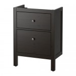 HEMNES шкаф для раковины с 2 ящ морилка черно-коричнев 60x32x83 cm