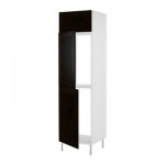 ФАКТУМ Выс шкаф для хол/мороз с 3 дверями - Рамшё черно-коричневый, 60x233/35 см