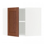 МЕТОД Угловой навесной шкаф с полками - белый, Филипстад коричневый, 68x60 см